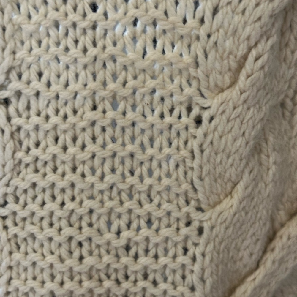 Free People Cable Knit Hooded Sweater Vest Women Size M Hiking Cabin Western - Picture 7 of 9